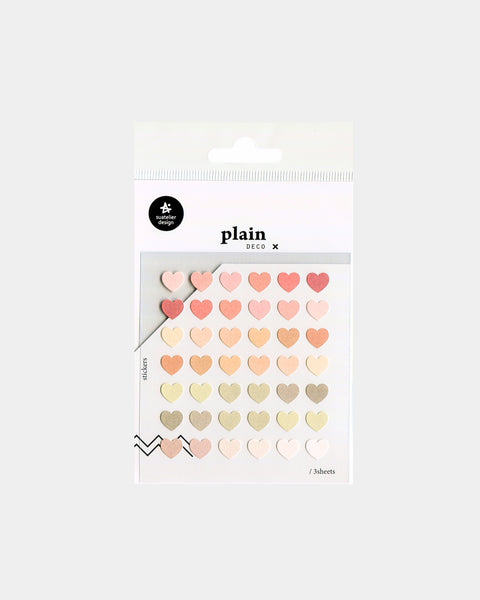 Hearts Plain Deco Stickers