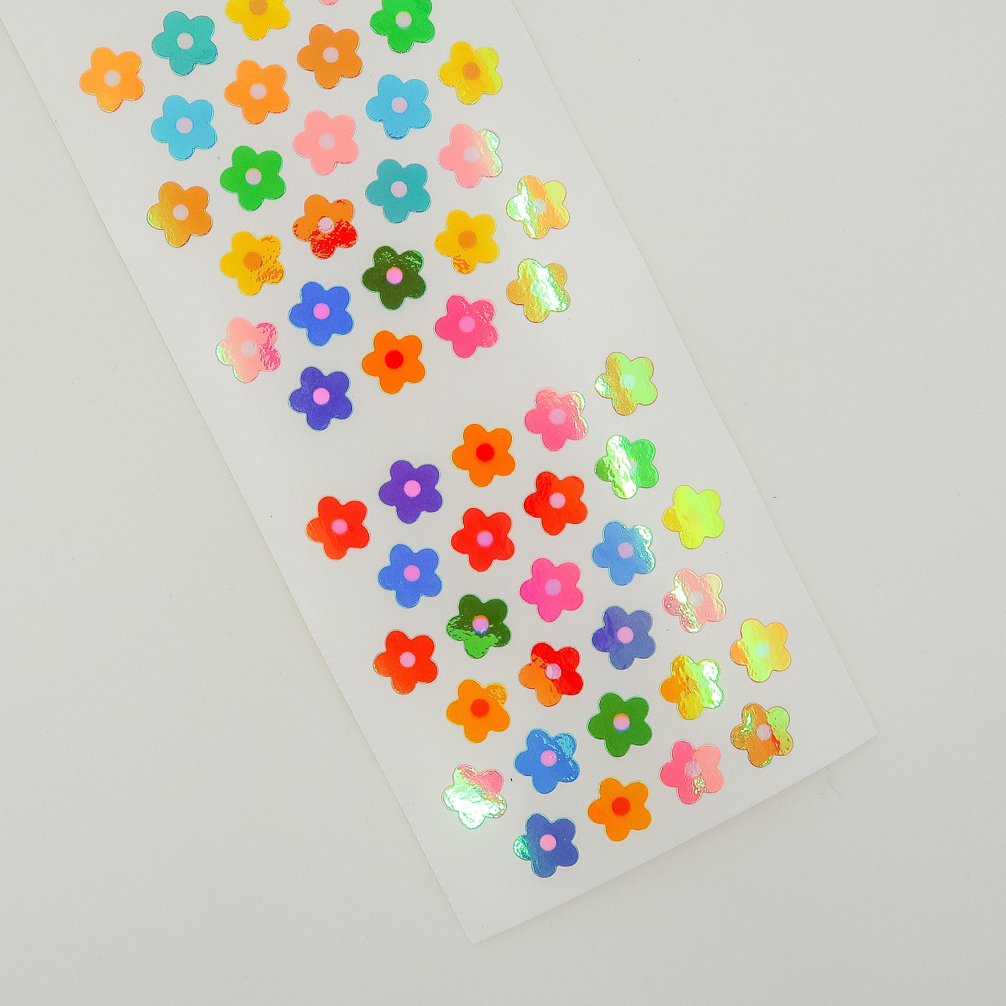 Mini Holografiske Blomster Klistremerker