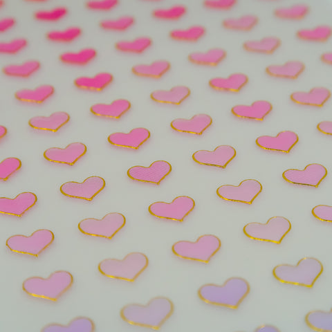 Gullfolie Hjerte Klistremerker