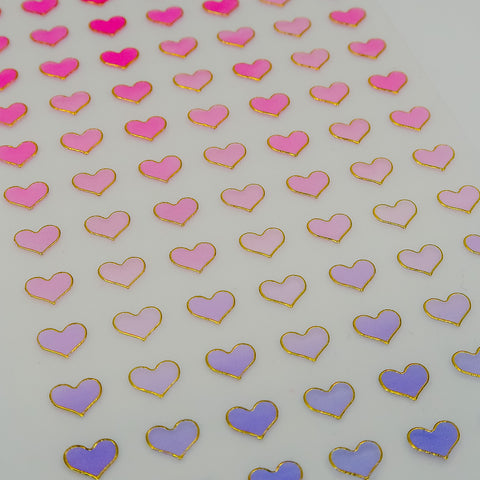 Gullfolie Hjerte Klistremerker