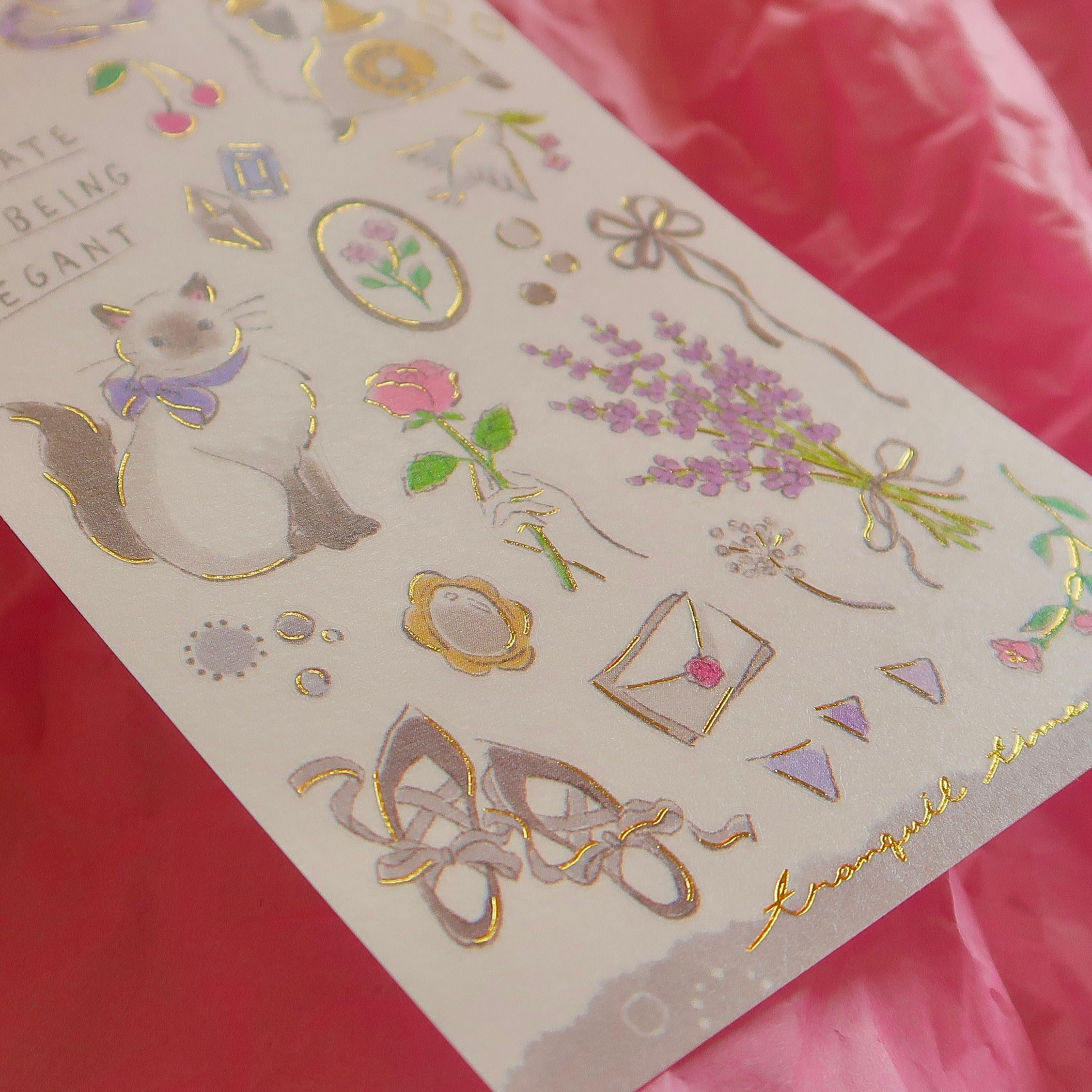 Elegance — Gold Foil Washi Stickers