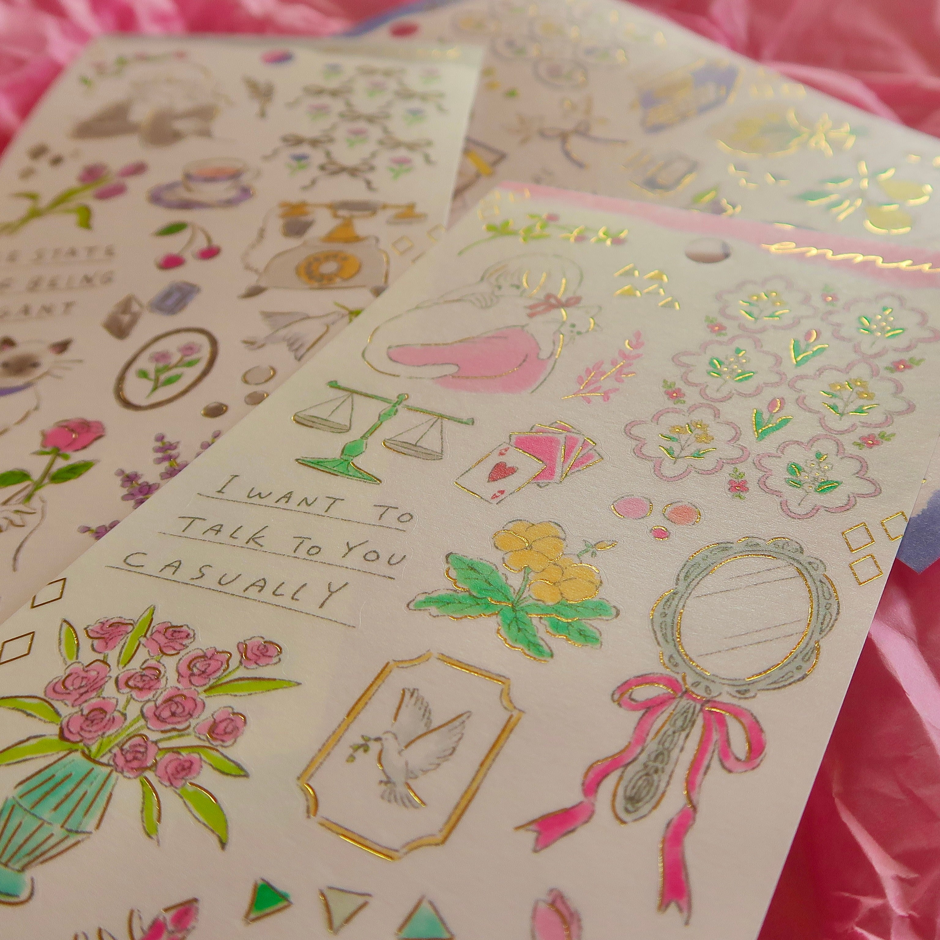 Sweetie — Gold Foil Washi Stickers