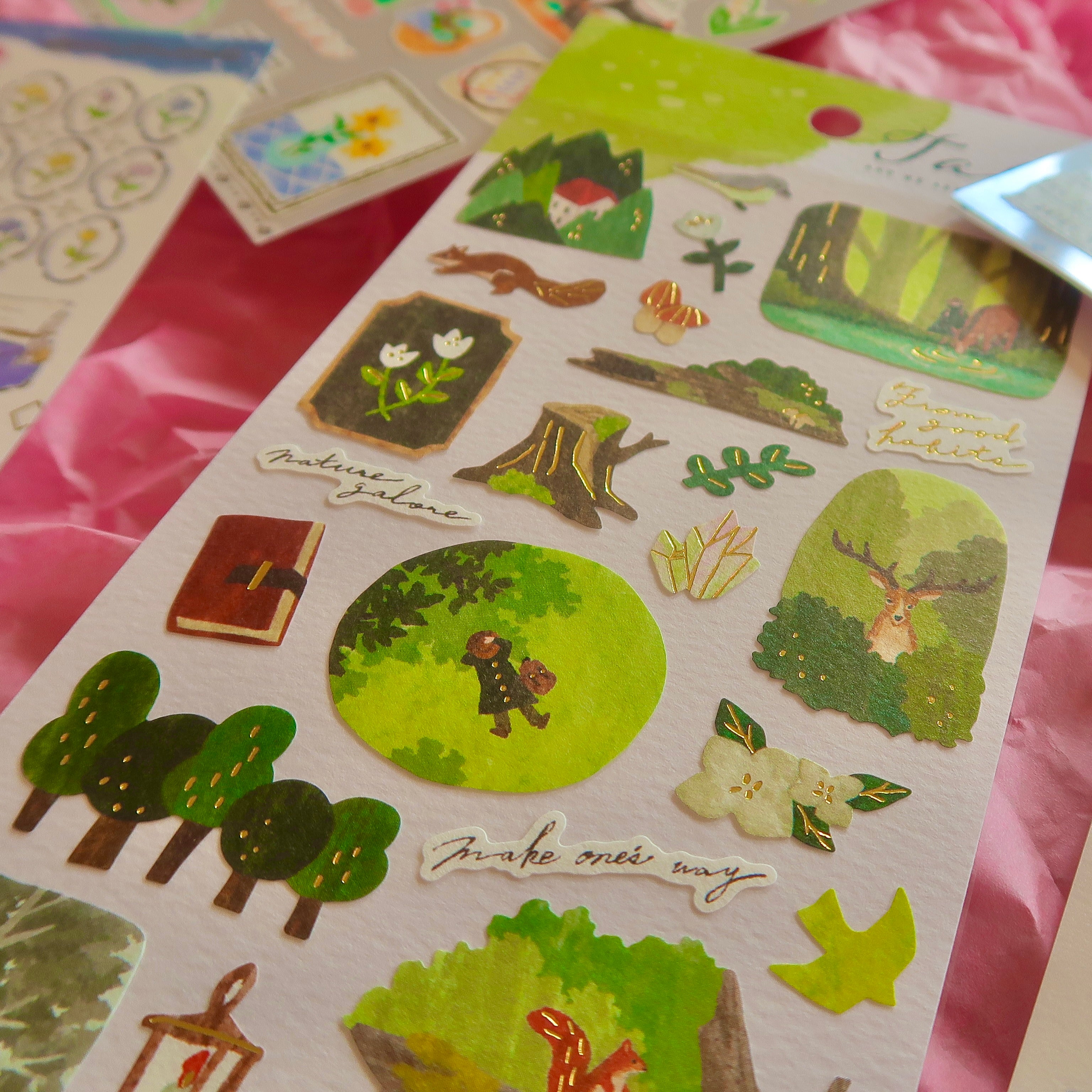 Forest — Textured Paper Stickers