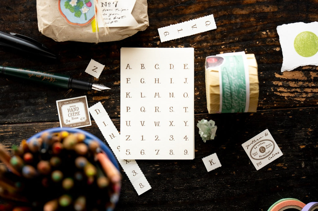 Memo Book of Letterpressed Letters (Plain)