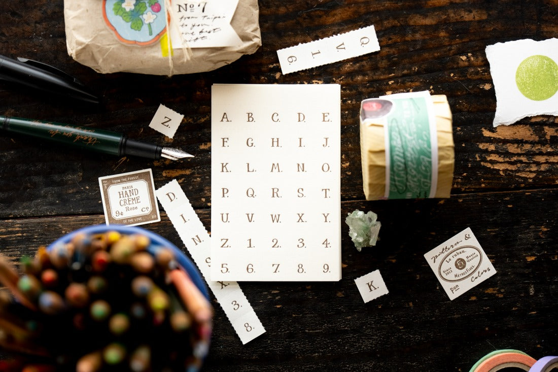 Alfabet Letterpress Merkelapper (Uten Ramme)