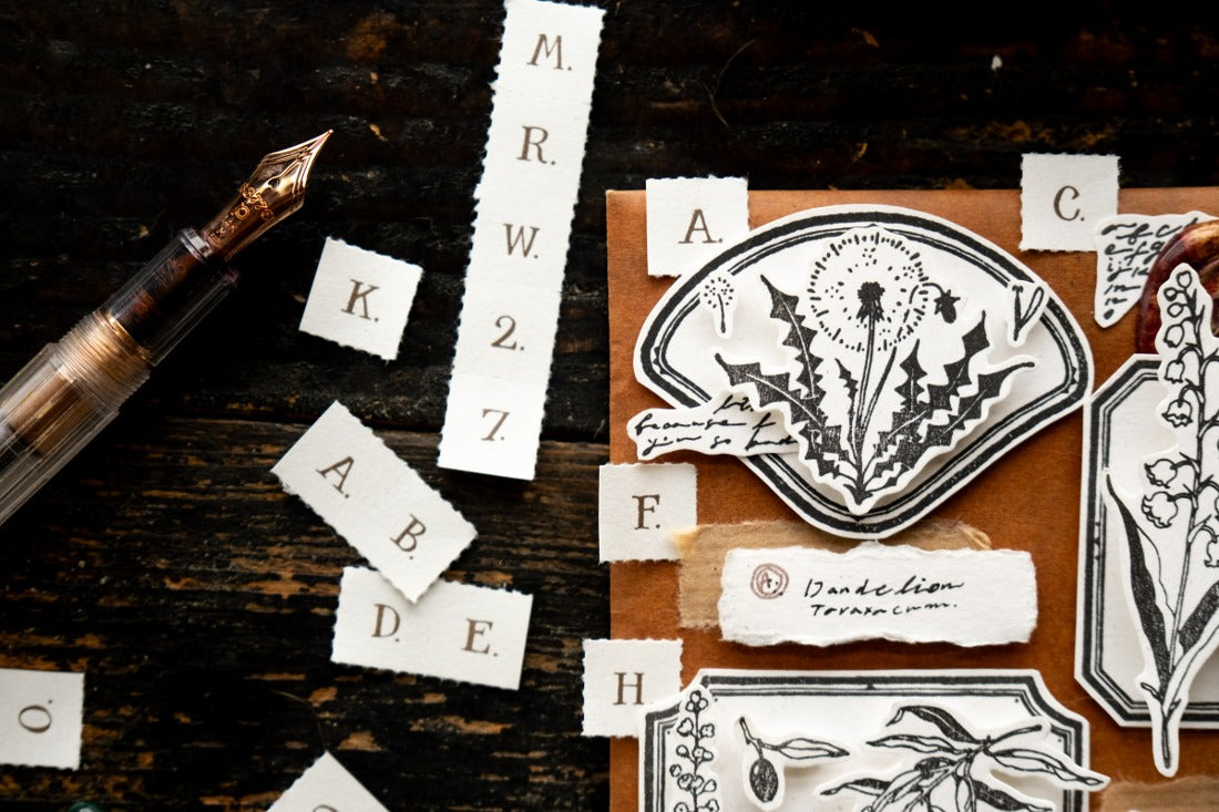 Alfabet Letterpress Merkelapper (Uten Ramme)