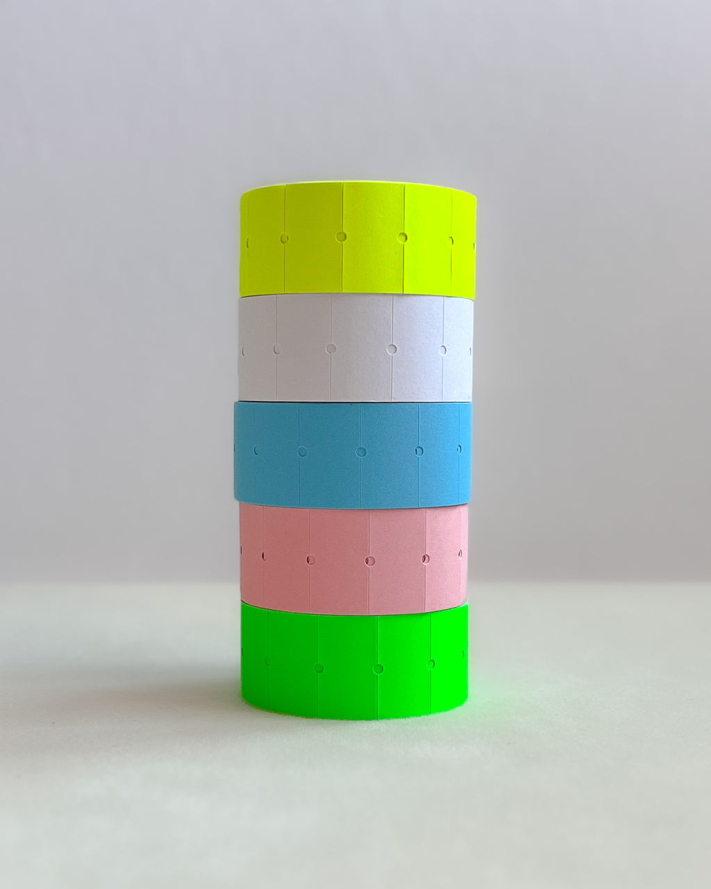 Matte Pastel & Neon Price Tag Sticker Roll