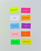 Matte Pastel & Neon Price Tag Sticker Roll