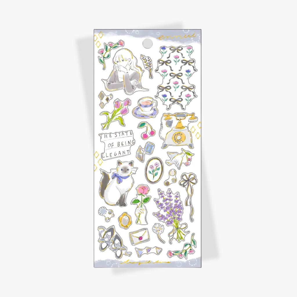 Eleganse — Gullfolie Washi Klistremerker