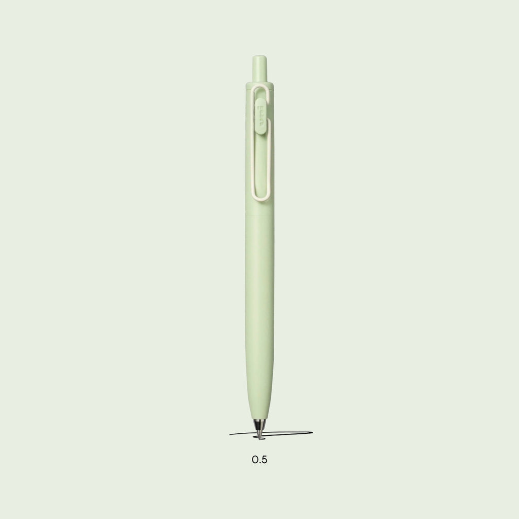 Uni-Ball One F — Green & Cream