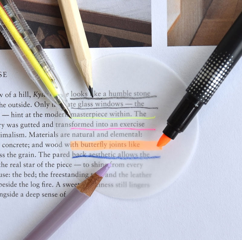 Gjennomsiktige Sticky Notes — Sirkel / Rund