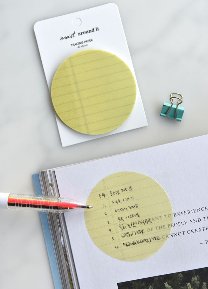 Gjennomsiktige Sticky Notes — Sirkel / Rund