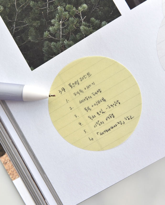 Gjennomsiktige Sticky Notes — Sirkel / Rund