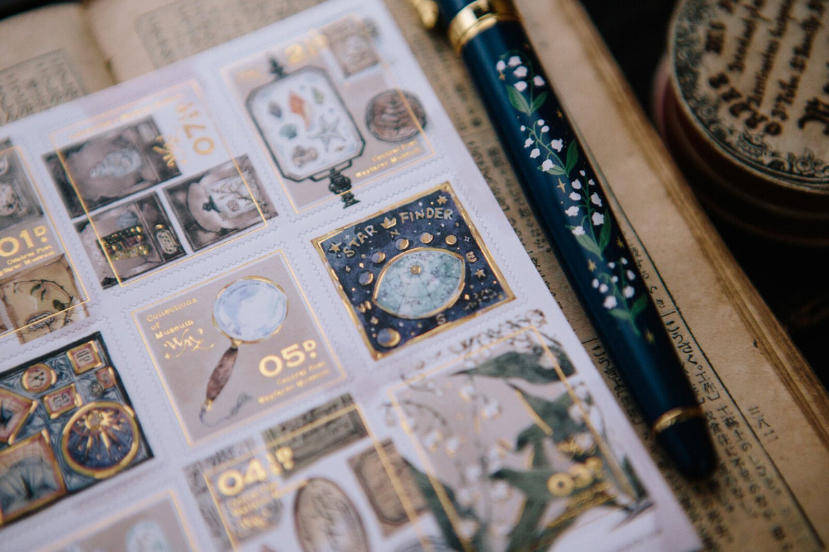 Foiled Stamp Stickers — "Museum"