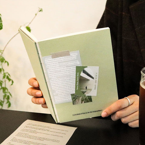 Lay-Flat Notebook — Assorted Earthy Papers