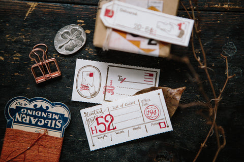 Postvesen Letterpress Merkelapper