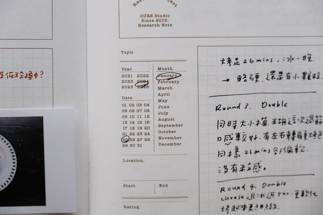 "Research Notes" - A5 Notatbok