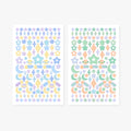 Glittering Heart & Star Stickers