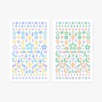 Glittering Heart & Star Stickers