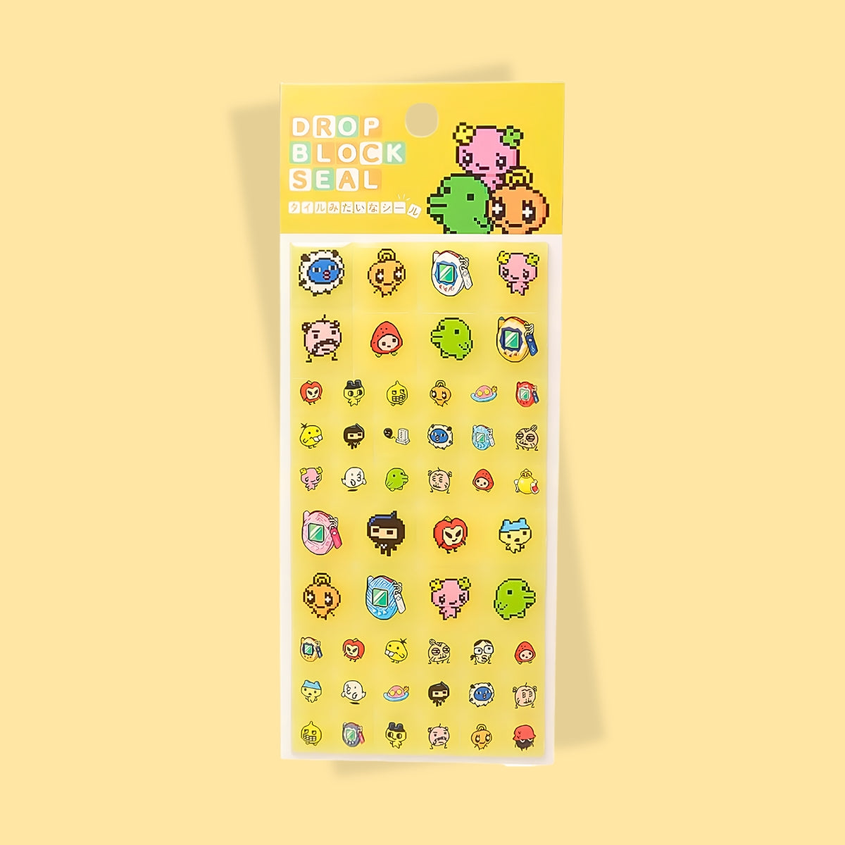 Tamagotchi 3D Klistremerker — Gul