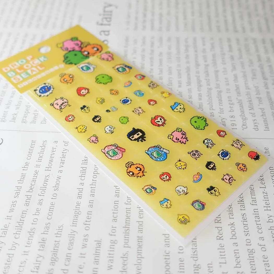 Tamagotchi 3D Klistremerker — Gul