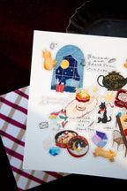 Kiss-Cut PET Sticker Roll — "Tea Room"