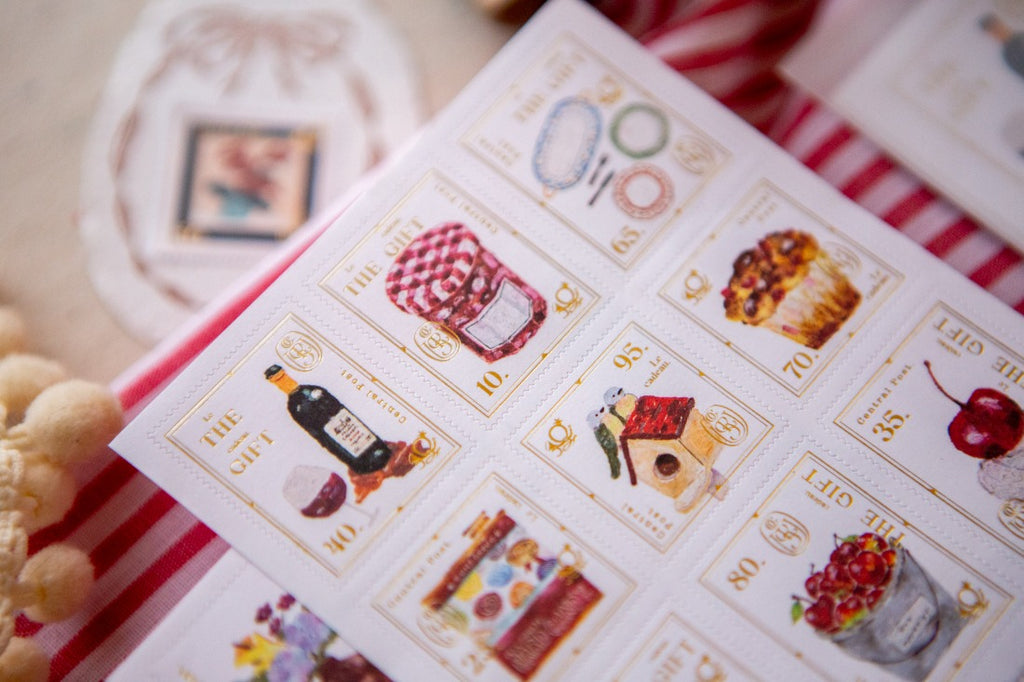 Foiled Stamp Stickers - The Gift