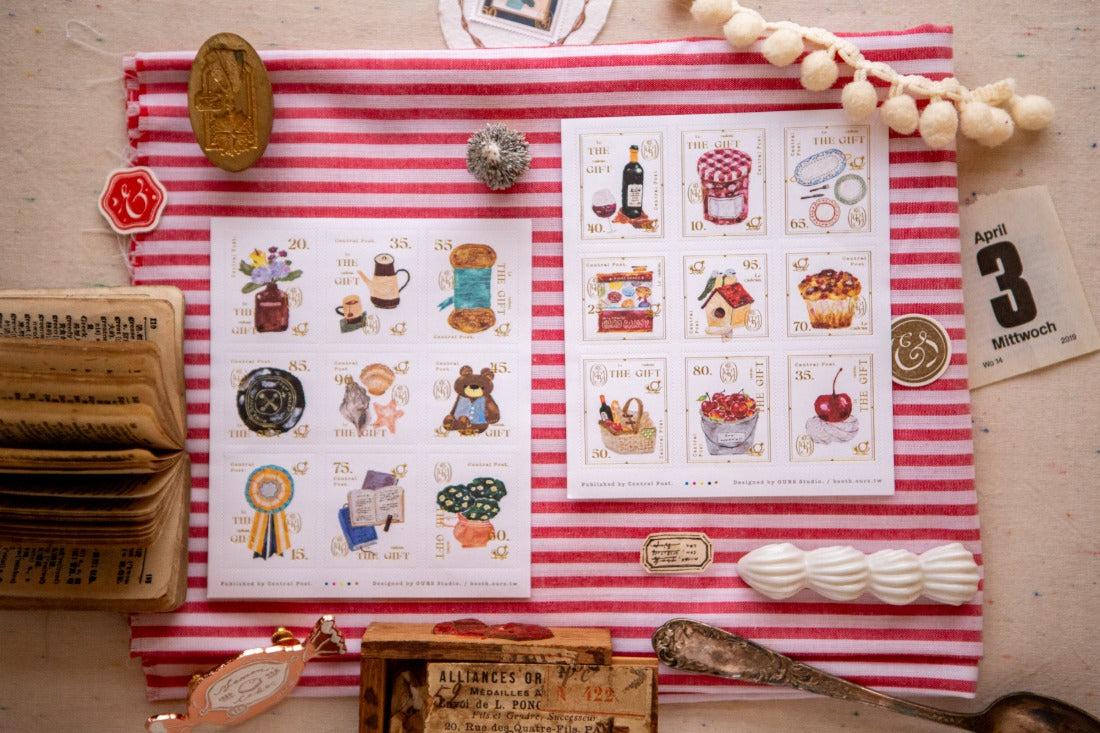 Foiled Stamp Stickers - The Gift
