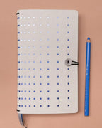 Button Traveler's Notebook — Blue & Cream