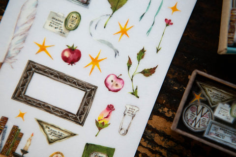 Transfer Klistremerker / Rub-Ons - "Desk of Botanist"