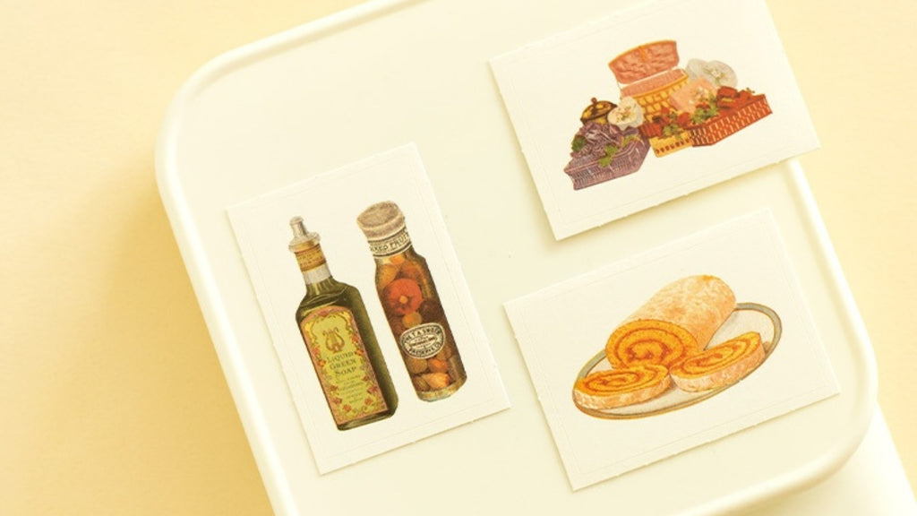Boks med klistremerker — Vintage Objekter