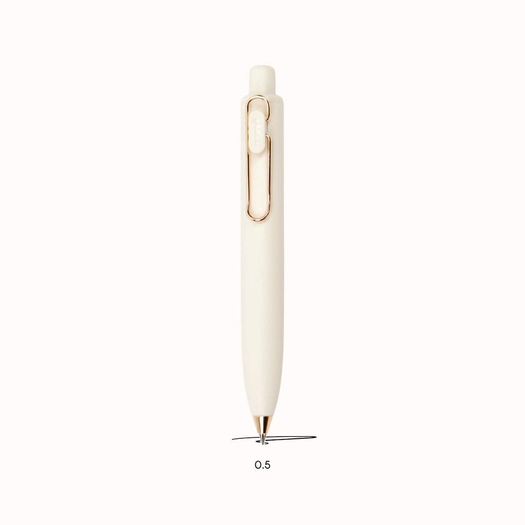 Uni-Ball One P — Rose Gold Clip — Yogurt 0.5