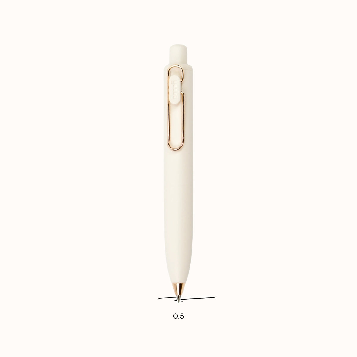 Uni-Ball One P — Rose Gold Clip — Yogurt 0.5