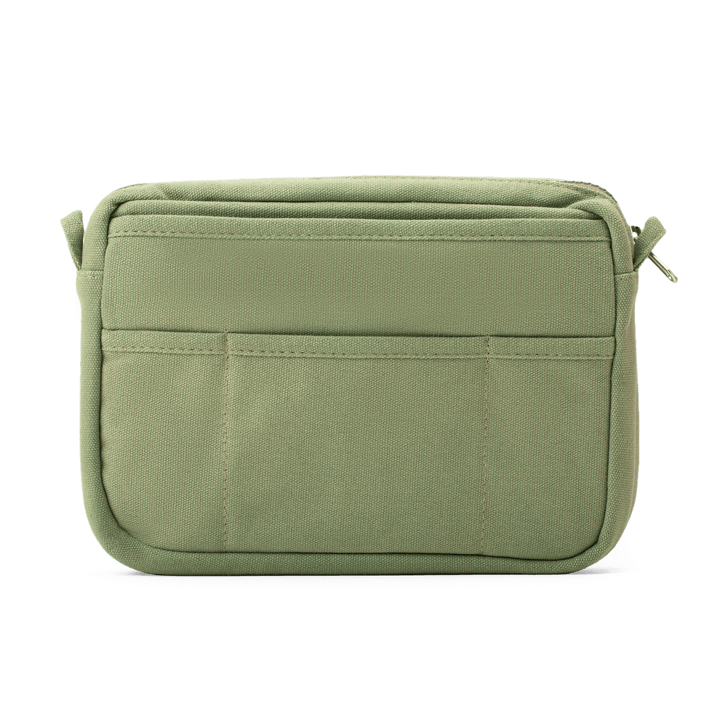 Soolla Studio Pouch in Ganja Green — green canvas pouch fits an A5 notebook