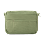 Soolla Studio Pouch in Ganja Green — green canvas pouch fits an A5 notebook