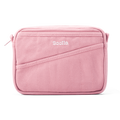 Soolla Studio Pouch in Desert Rose, a pink heavyweight duck canvas pouch with 20 interior pockets