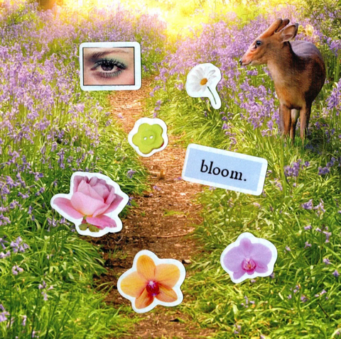 Haricot Vert Bloom Sticker Sheet with flower and garden-inspired Picto Charm designs for seasonal journaling and scrapbooking