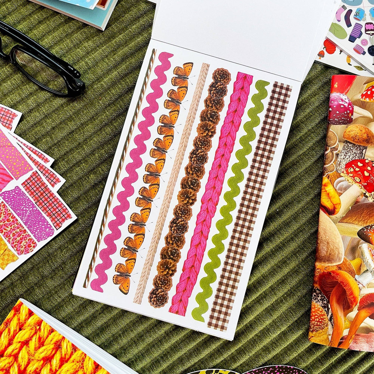 Cosy Season junk journal sticker book by Pipsticks — sticker pages detail 3