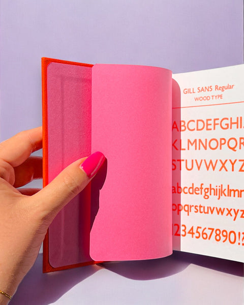 Letterpress Typeface Notebook - Gill Sans