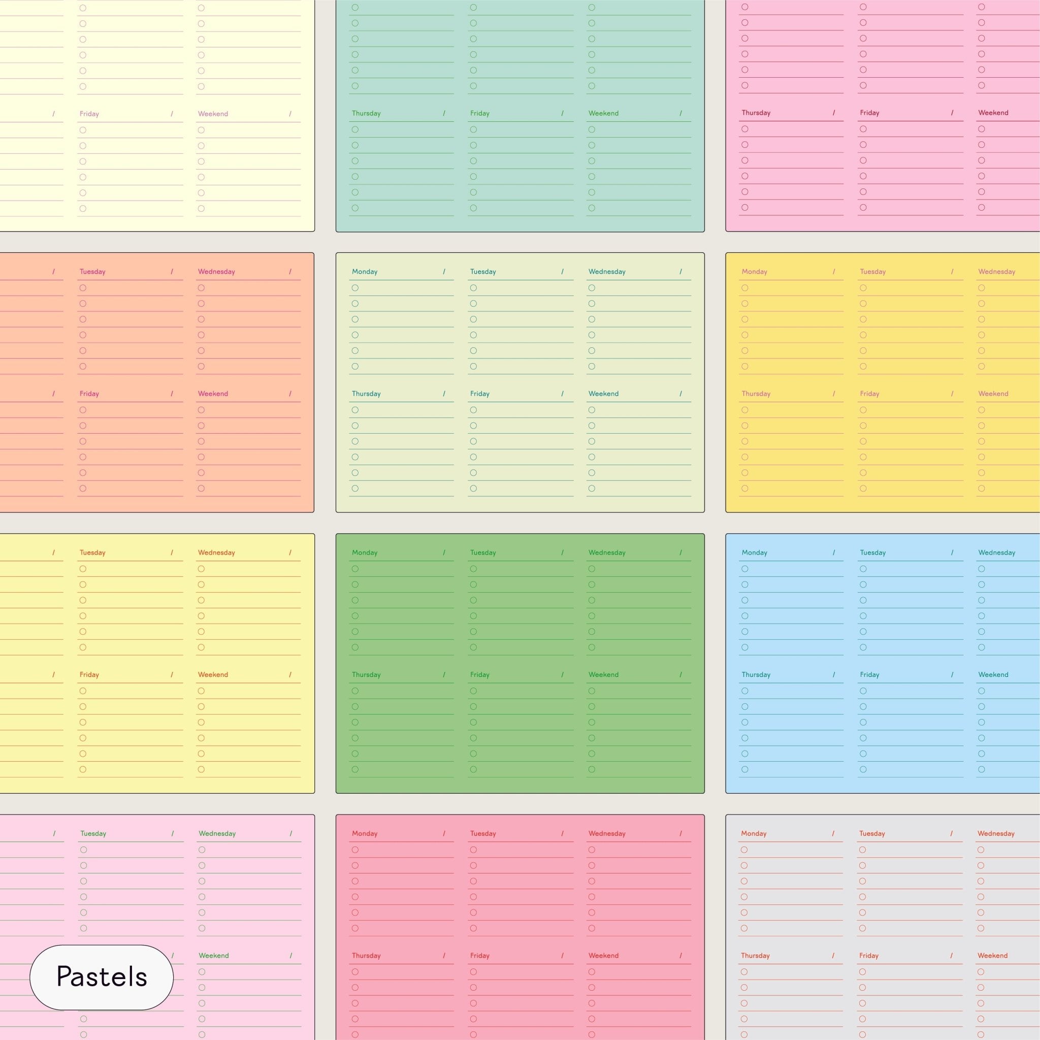 Weekly Planner - Fluo Paper Co.